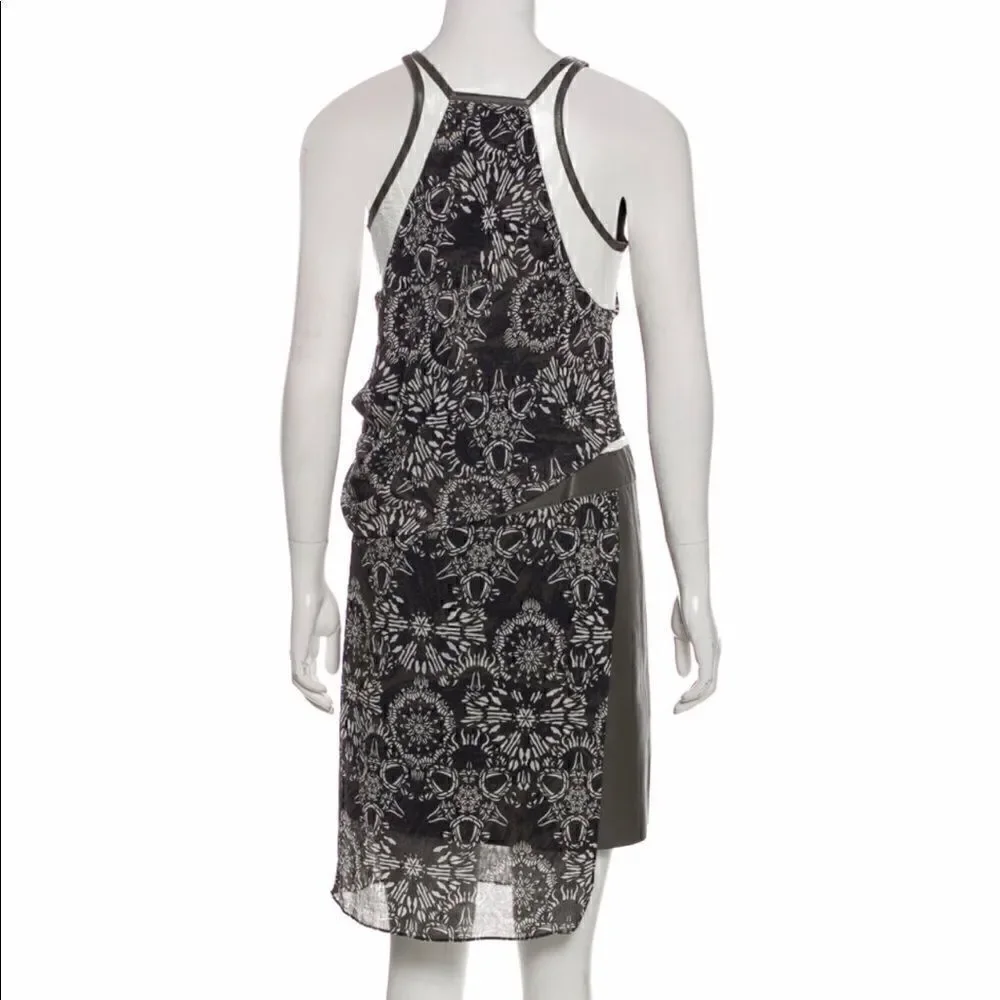 Helmet Lang Printed Knee-Length Dress with Tag